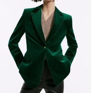 Lovely Zara green blazer mint UK XL LG006 main image 0